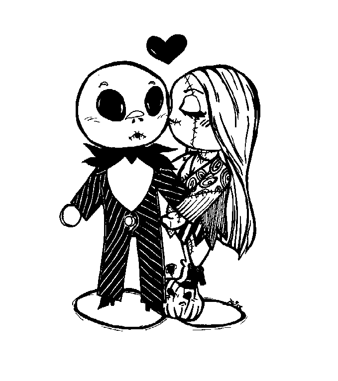 Jack and sally by allienine on