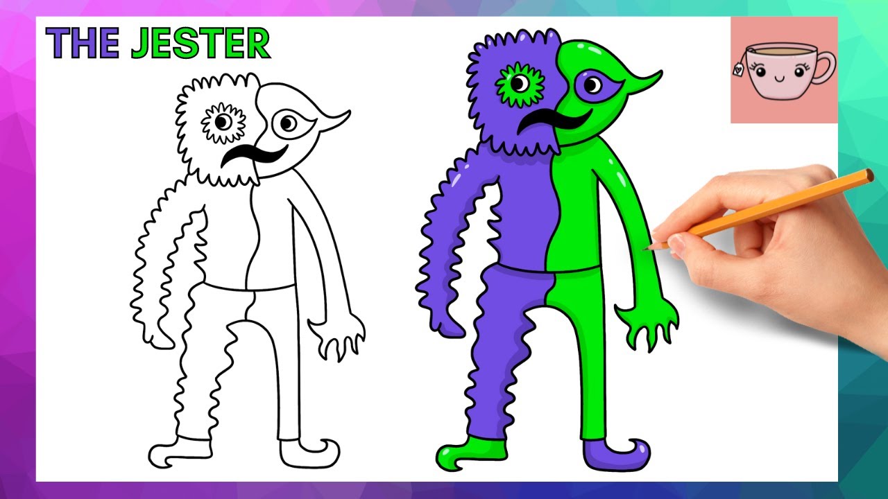 How to draw bittergiggle the jester