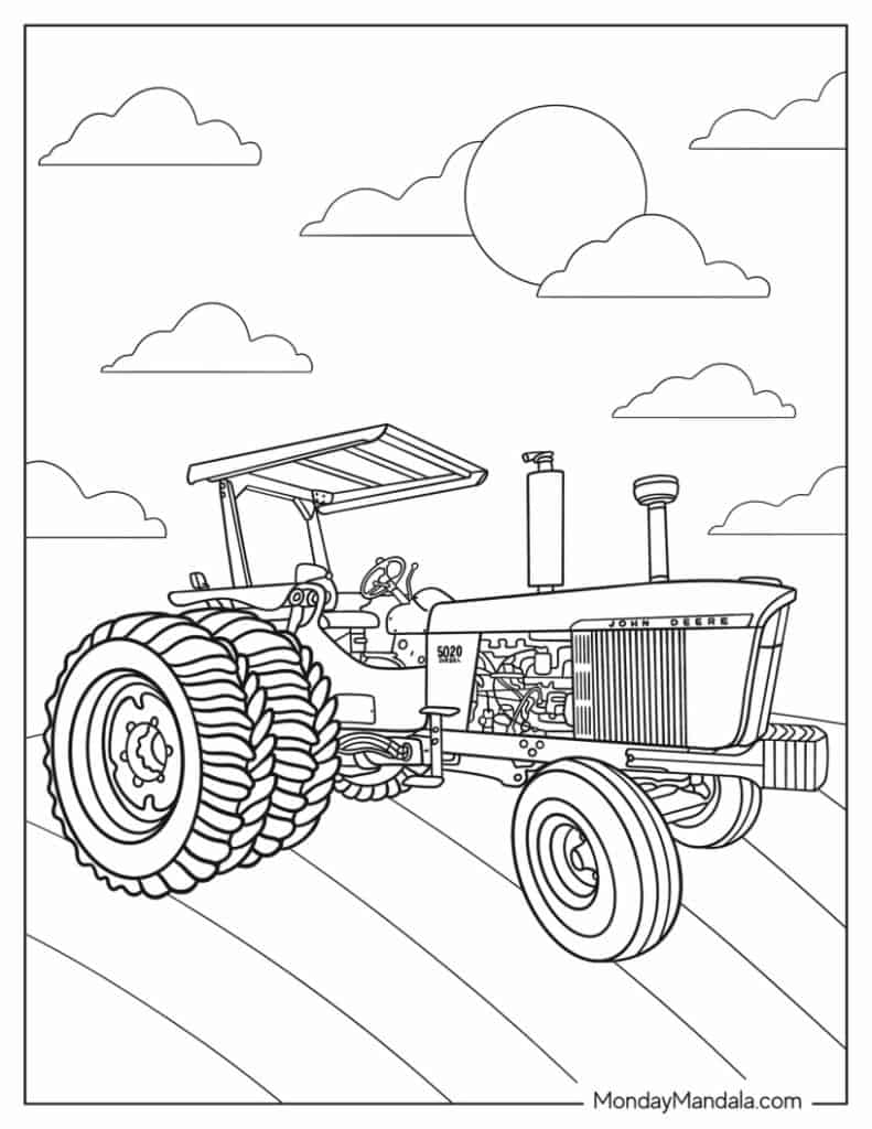 John deere coloring pages free pdf printables