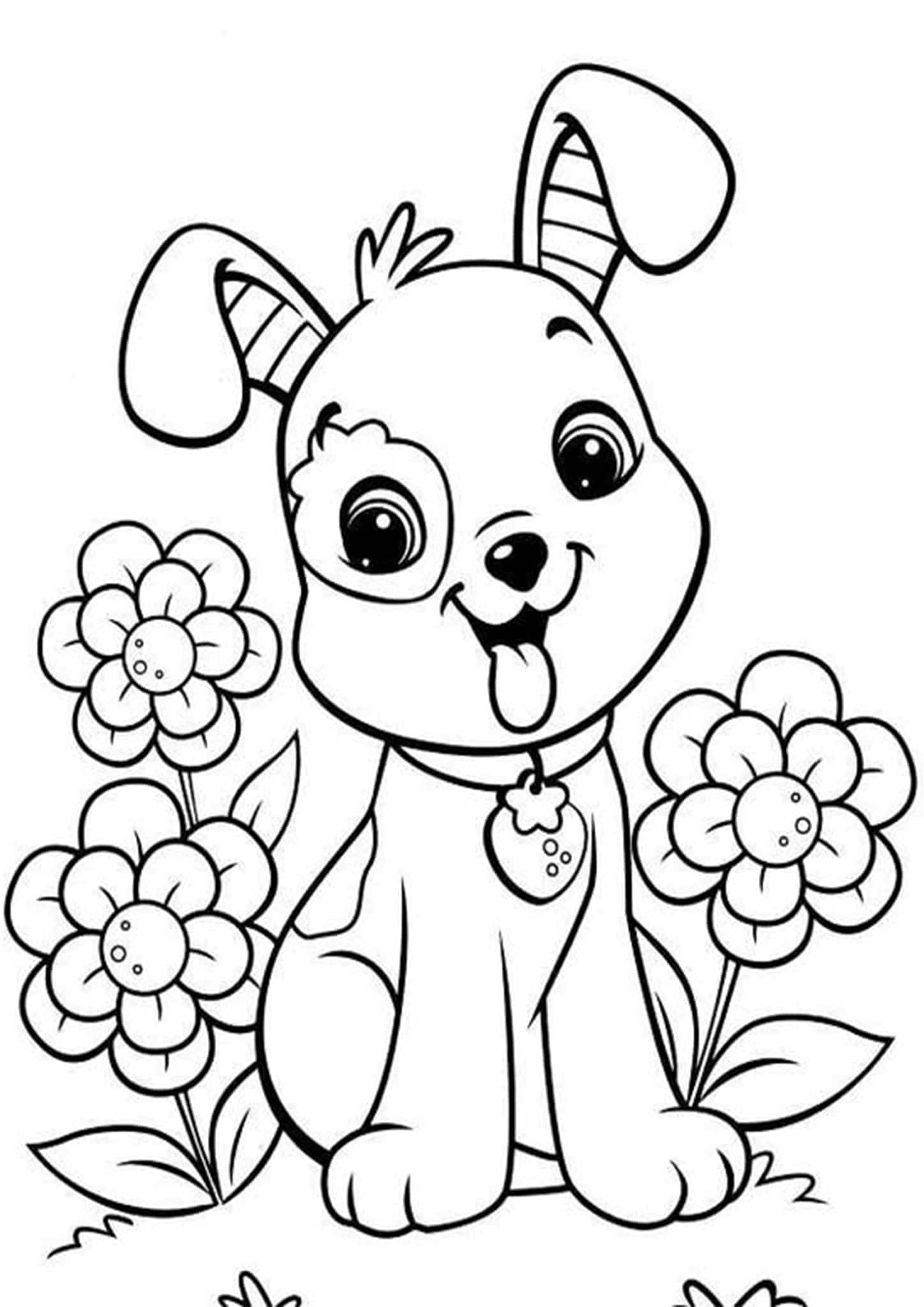 Free easy to print cute coloring pages