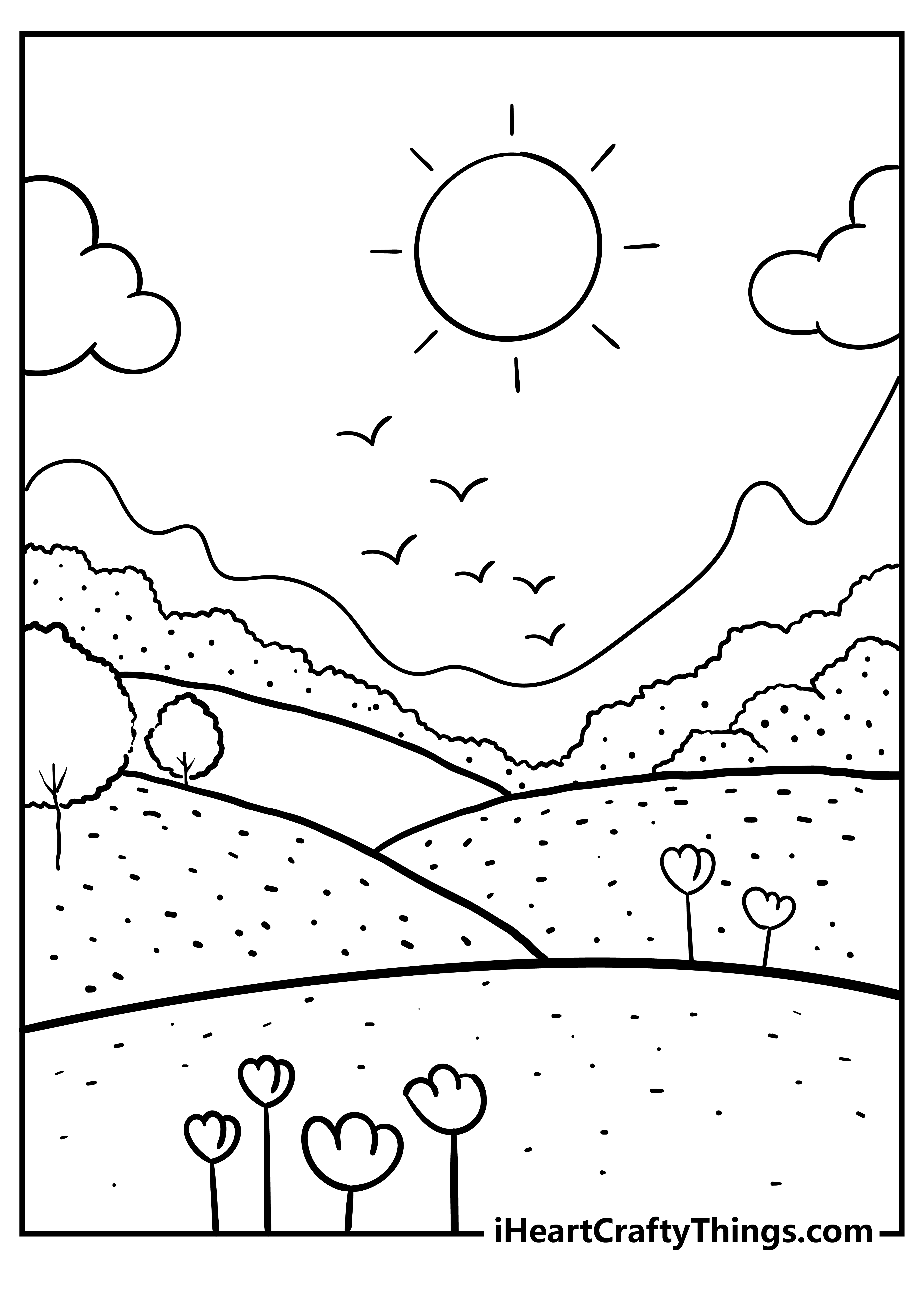 Nature coloring pages free printables