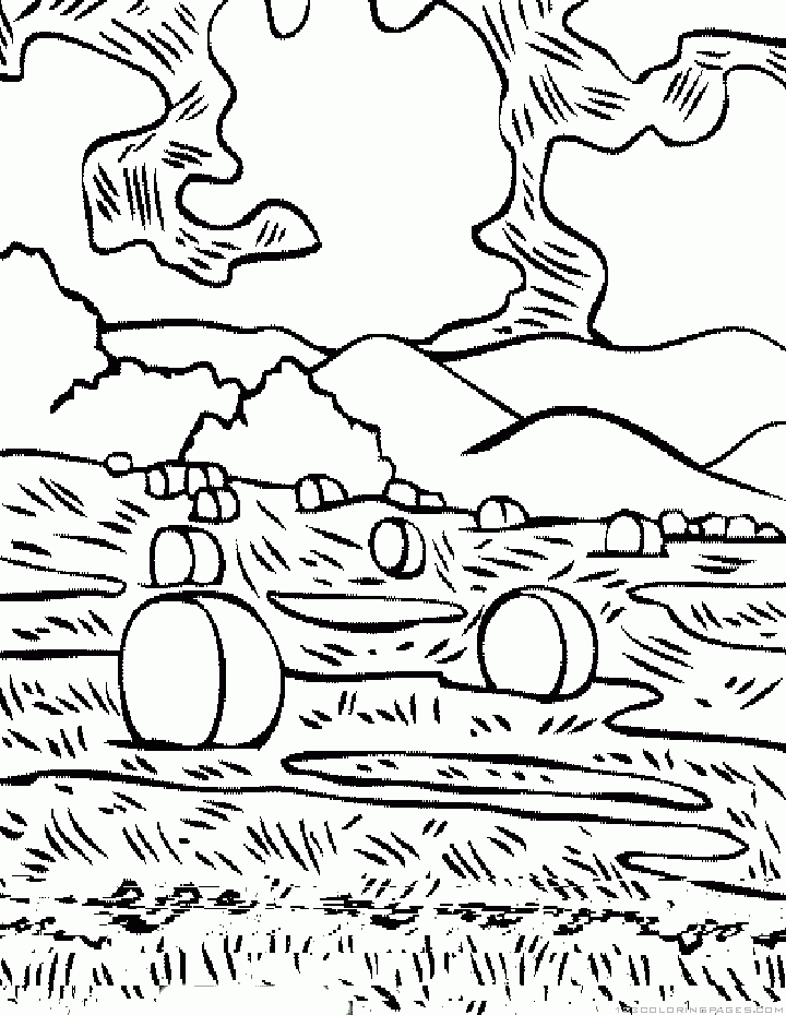 Landscape coloring pages