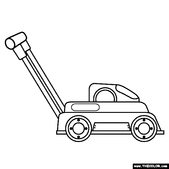 Lawn ower coloring page