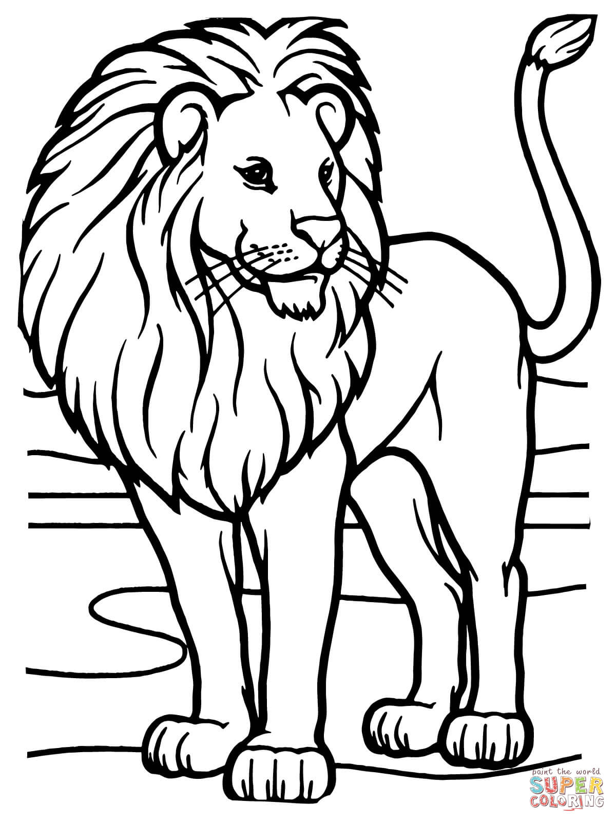 African lion coloring page free printable coloring pages