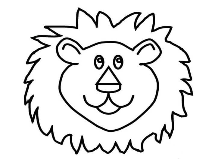 Lion face coloring pages