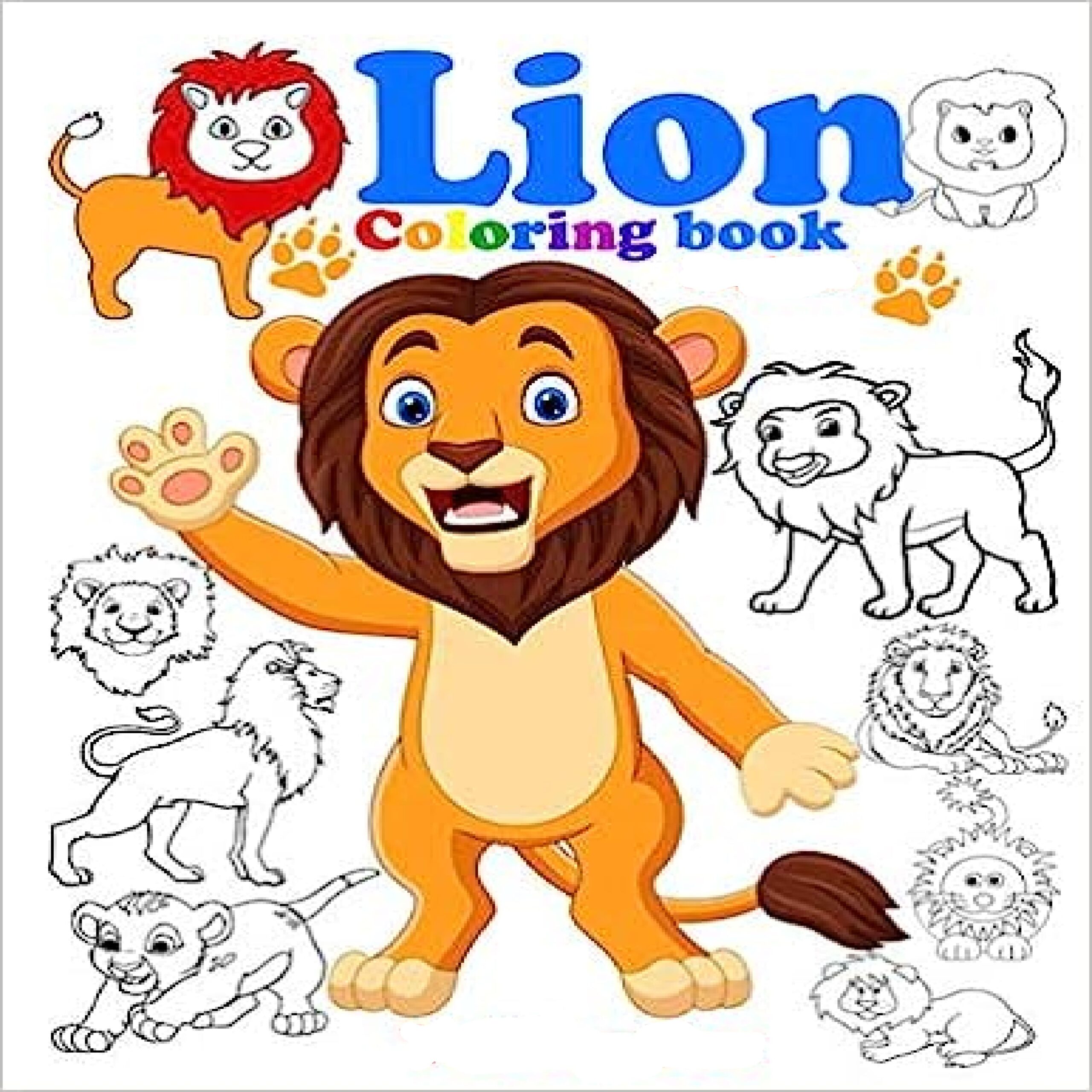 Lion coloring book easy and fun lions coloring pages for kids made by teachers