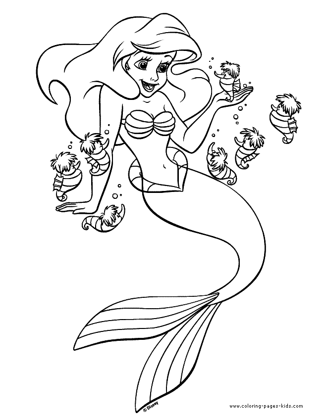 The little mermaid coloring pages