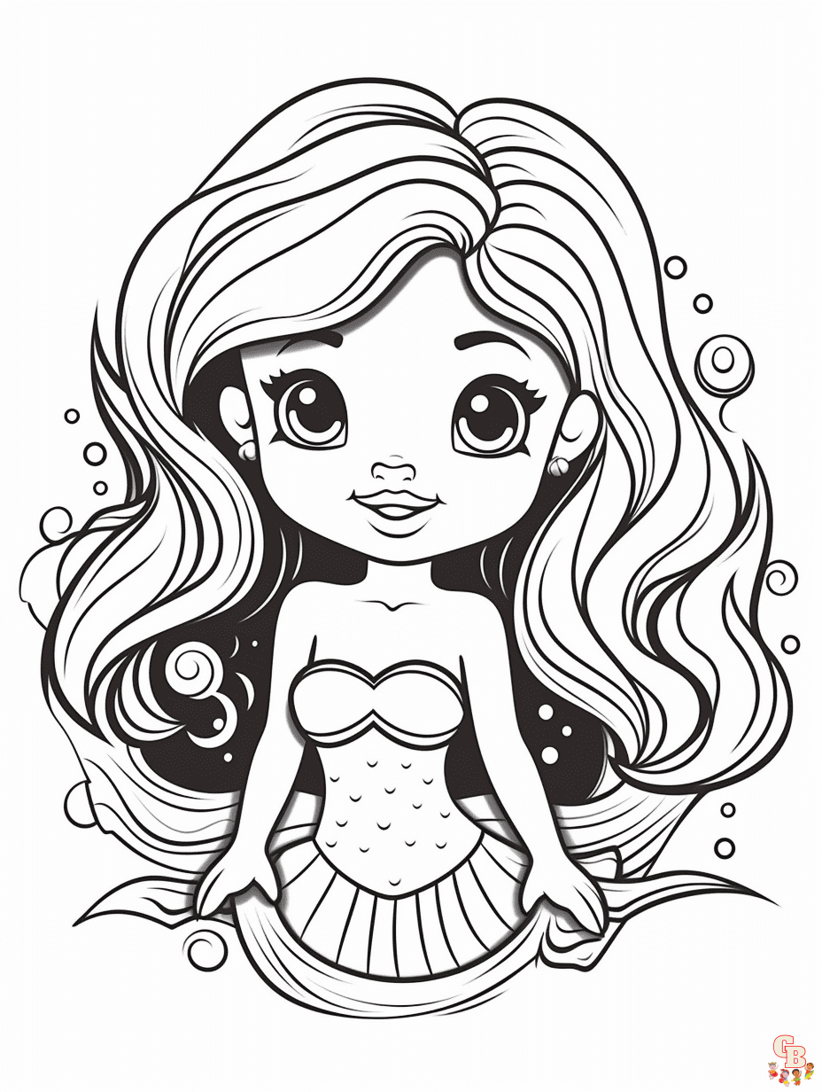 The little mermaid coloring pages