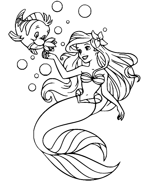The little mermaid coloring pages printable for free download