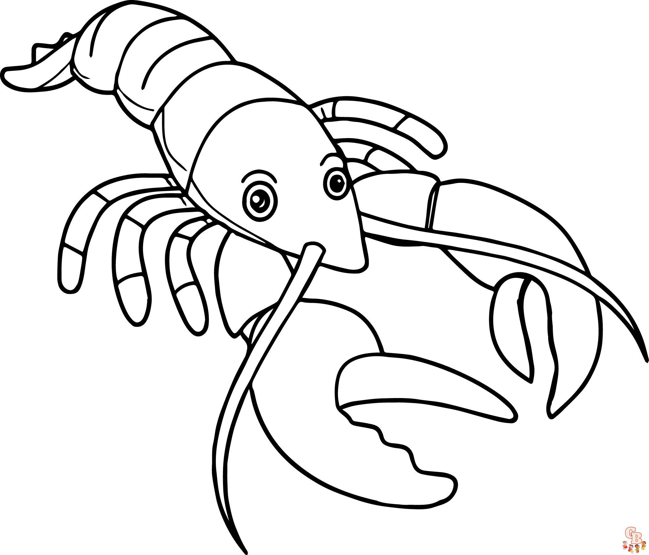 Free lobster coloring pages for kids printable and easy to print