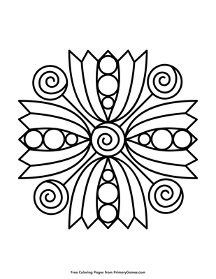 Simple mandala coloring page â free printable pdf from