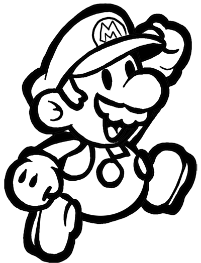 How to draw classic mario bros or paper mario with easy step by step drawing lesson