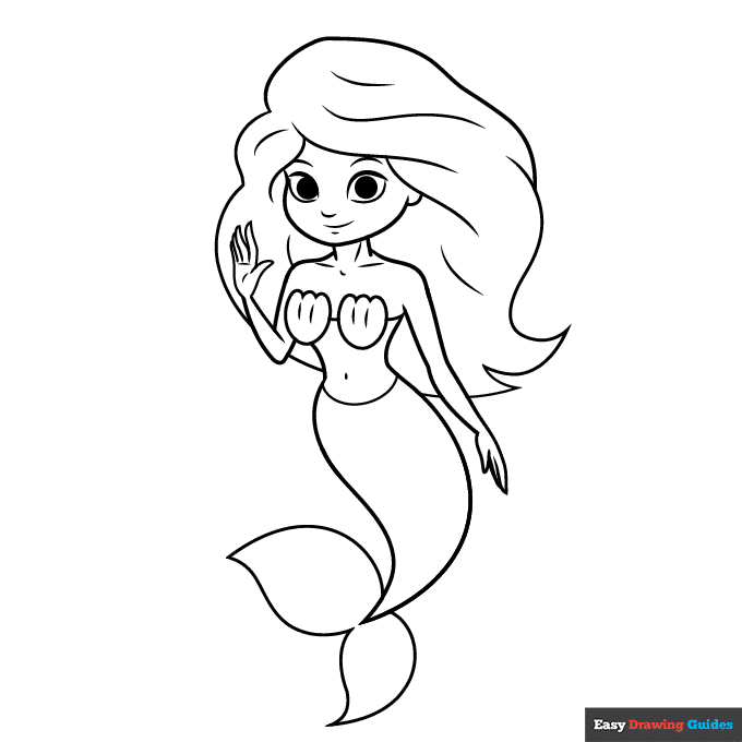 Free mermaid coloring pages for kids