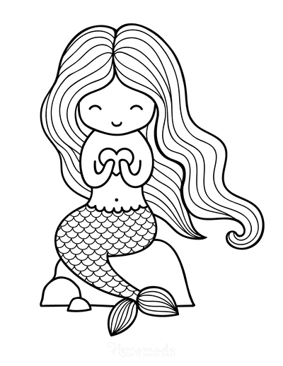 Free printable mermaid coloring pages