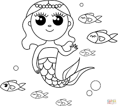 Easy mermaid coloring page free printable coloring pages mermaid coloring pages coloring book art coloring pages