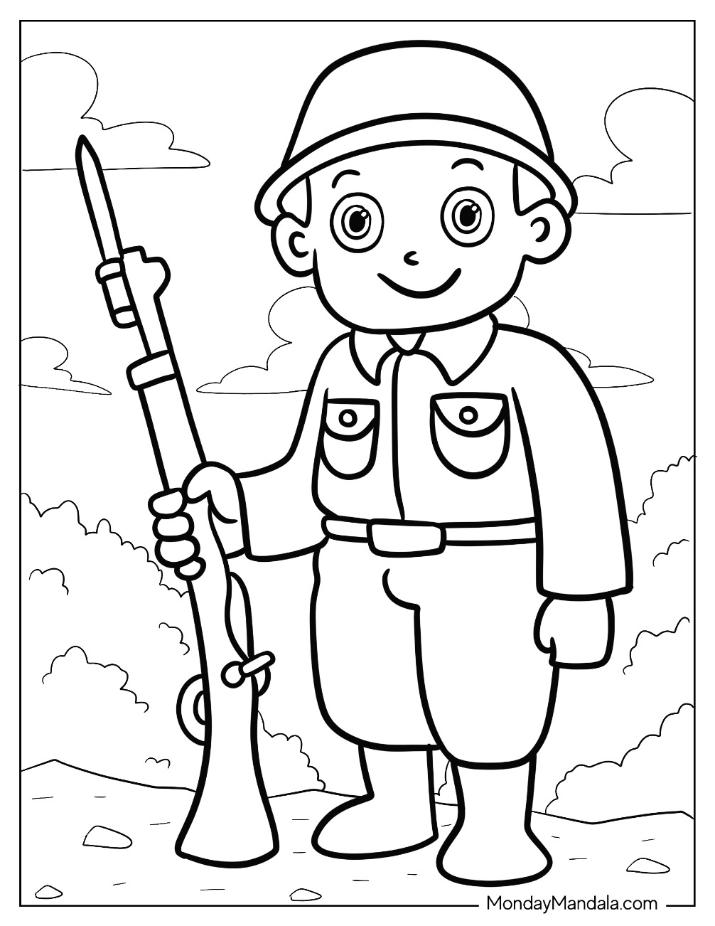 Soldier coloring pages free pdf printables