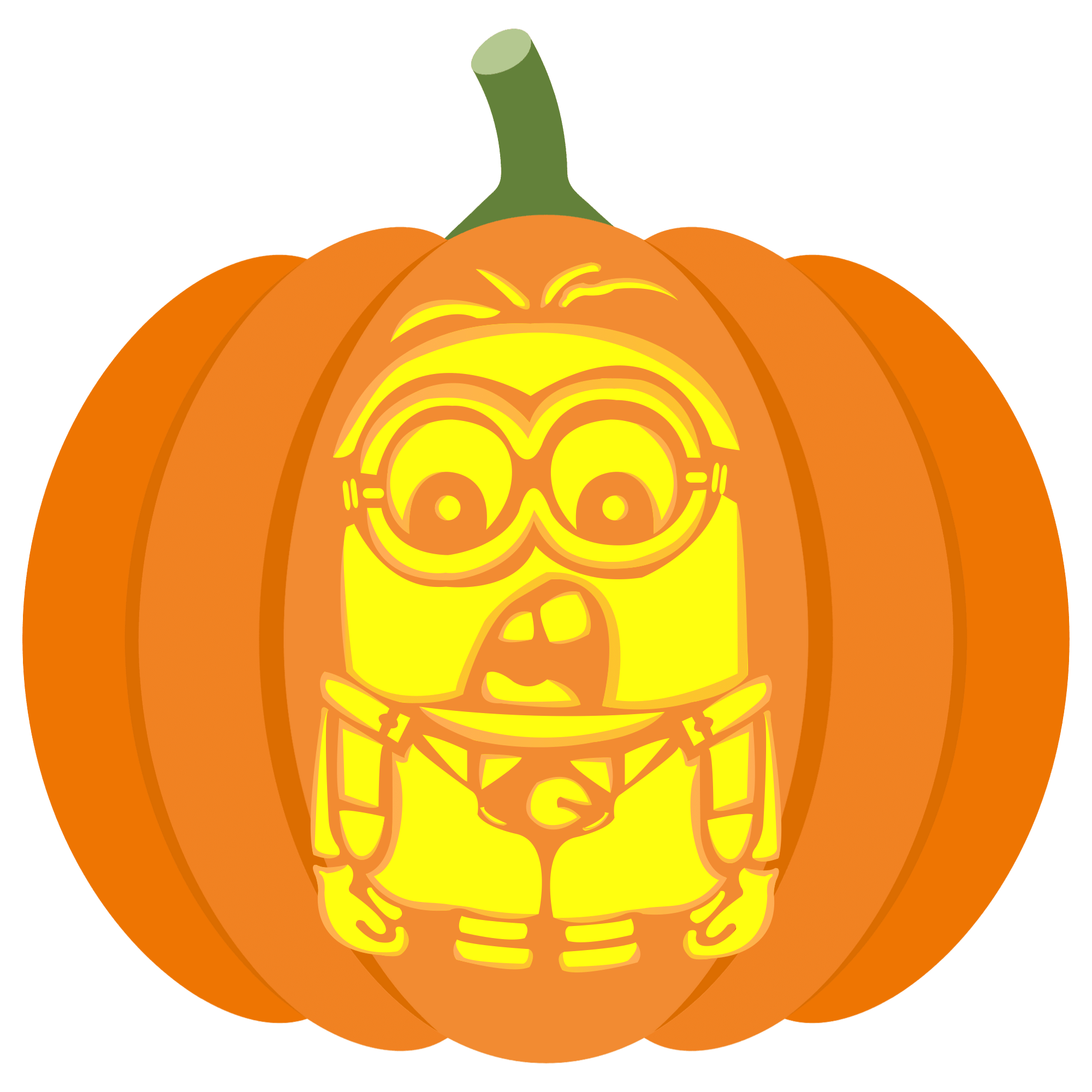 Minion pumpkin stencil free printable papercraft templates