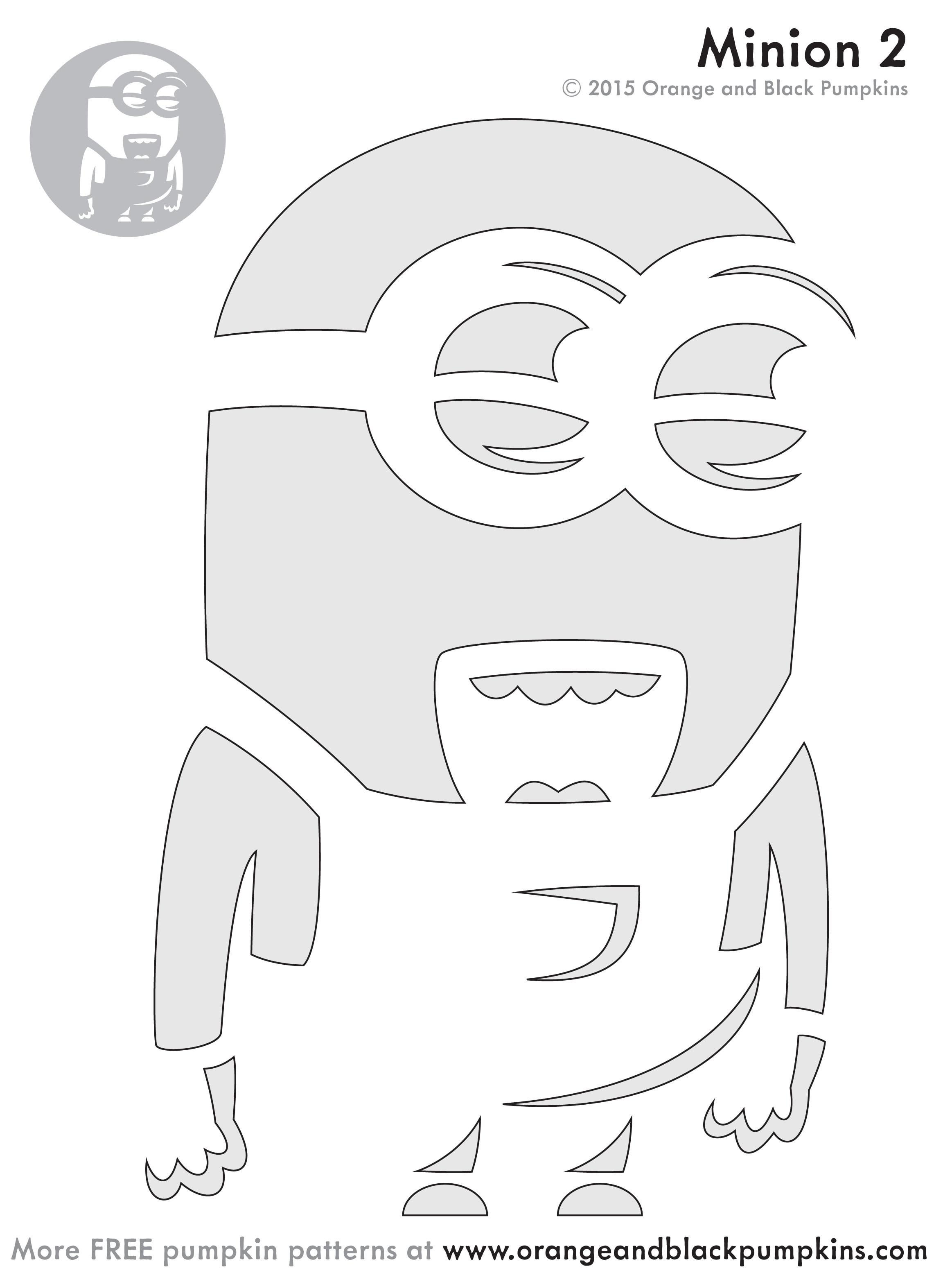 Despicable me minions free pumpkin stencil