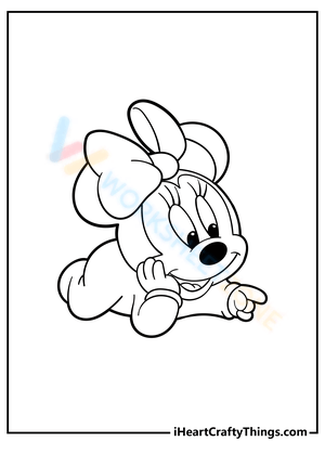 Free cute sweet minnie mouse coloring pages for kids