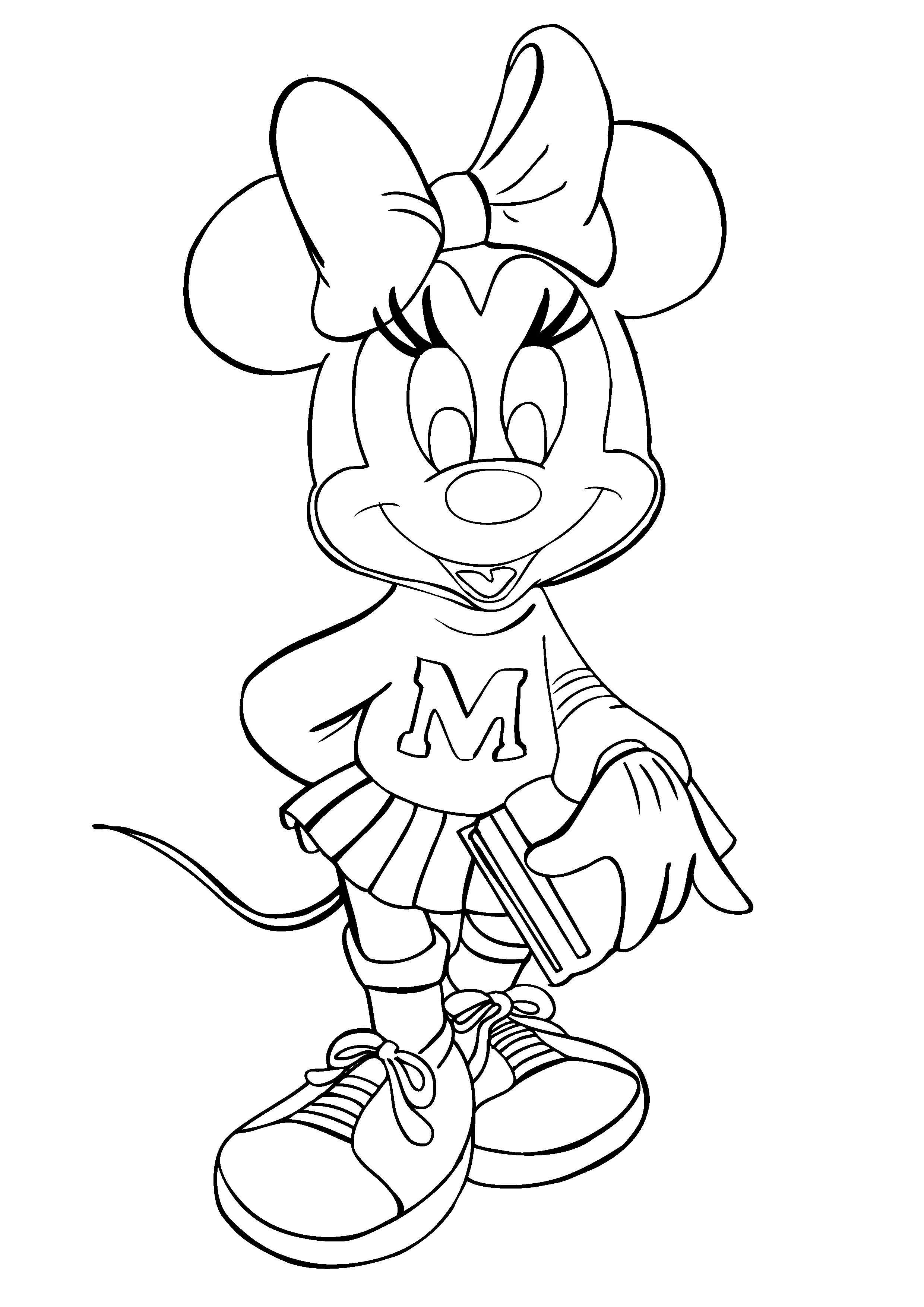 Free printable minnie mouse coloring pages for kids