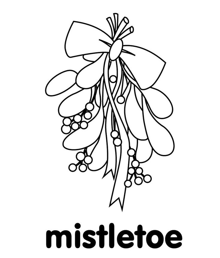 Mistletoe coloring pages