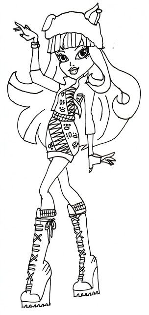 Monster high free printables howleen wolf wishes coloring sheet coloring pages elephant coloring page monster high pictures