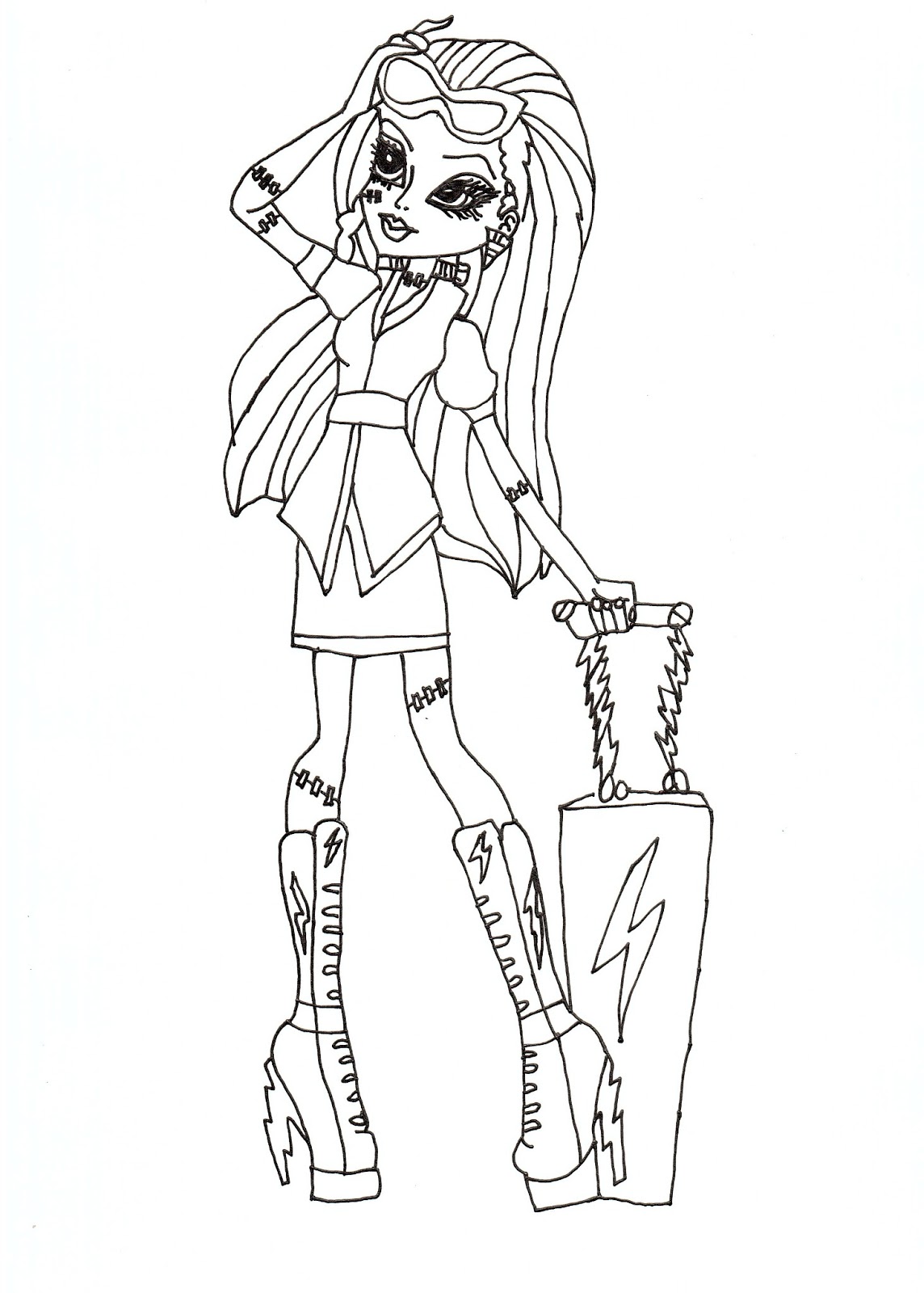 Free printable monster high coloring pages for kids