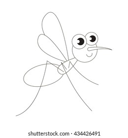 Mosquito be colored coloring book educate stock vector royalty free