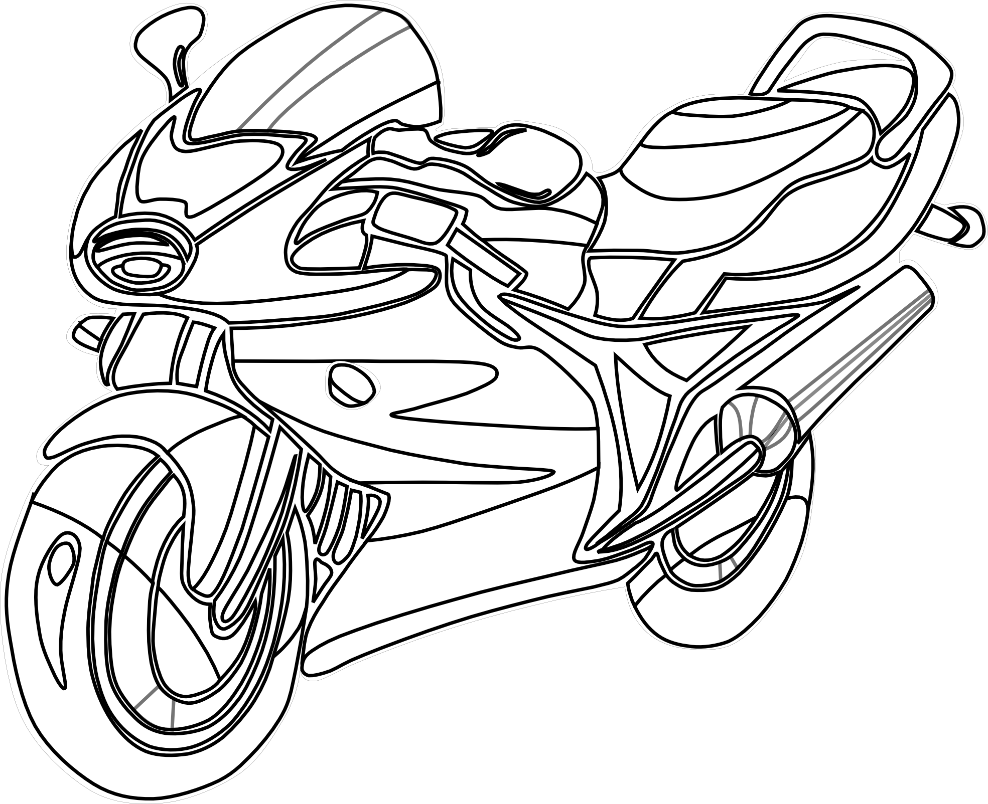 Free printable motorcycle coloring pages for kids