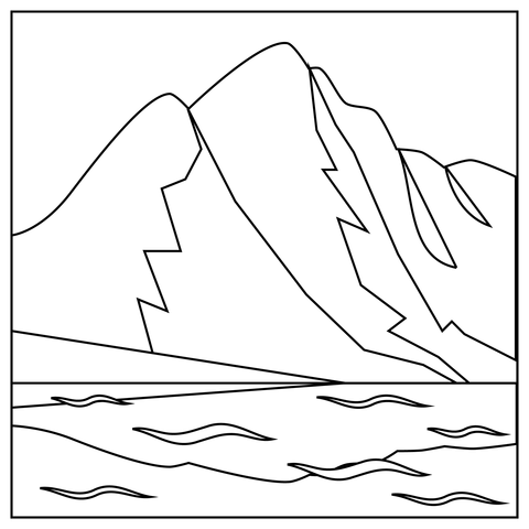 Mountain coloring page free printable coloring pages