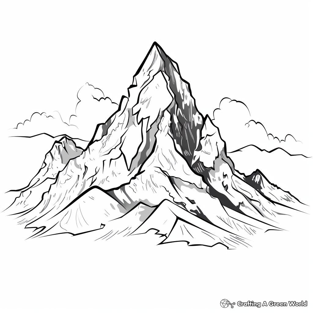 Mountain coloring pages