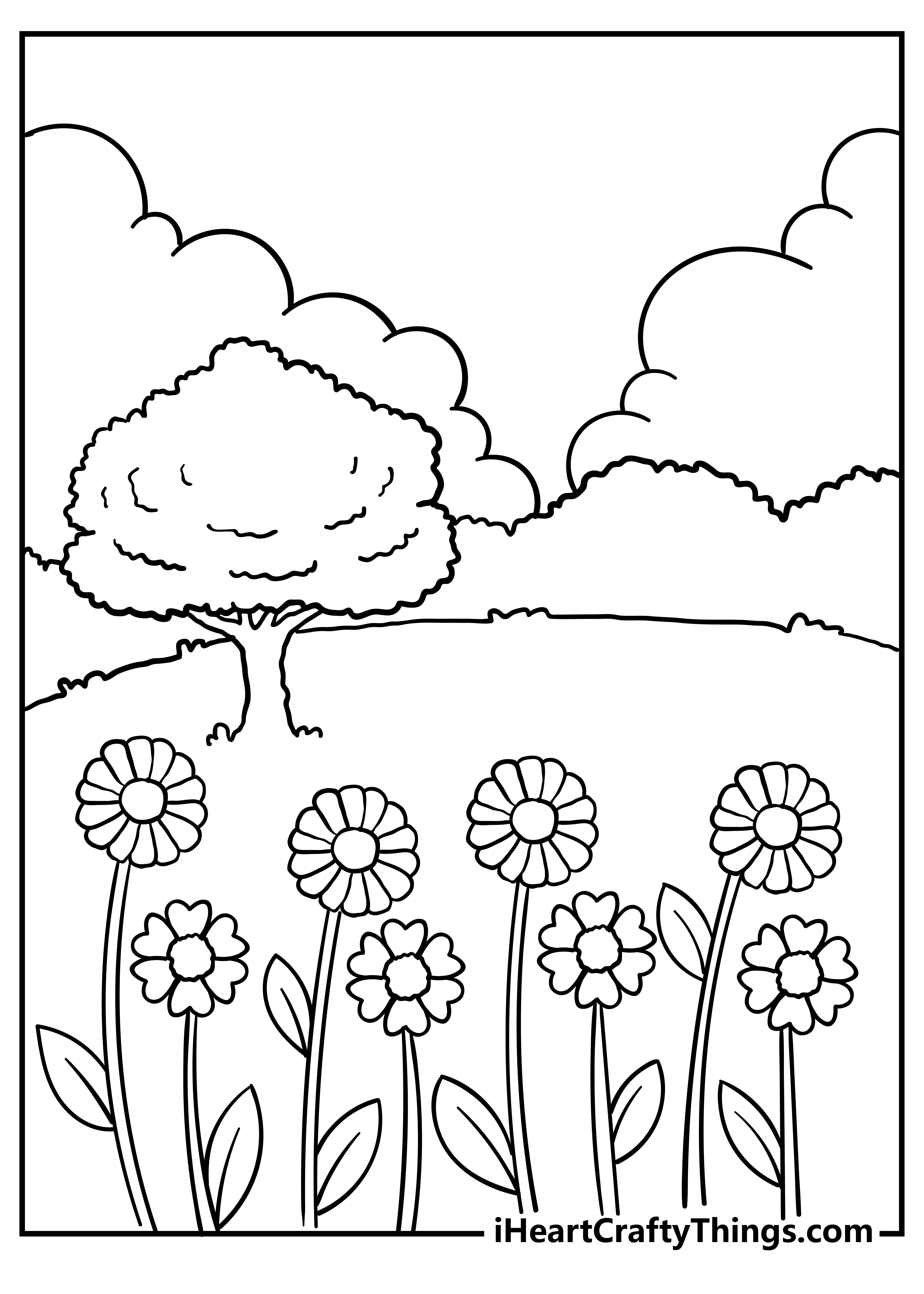 Nature coloring pages free printables