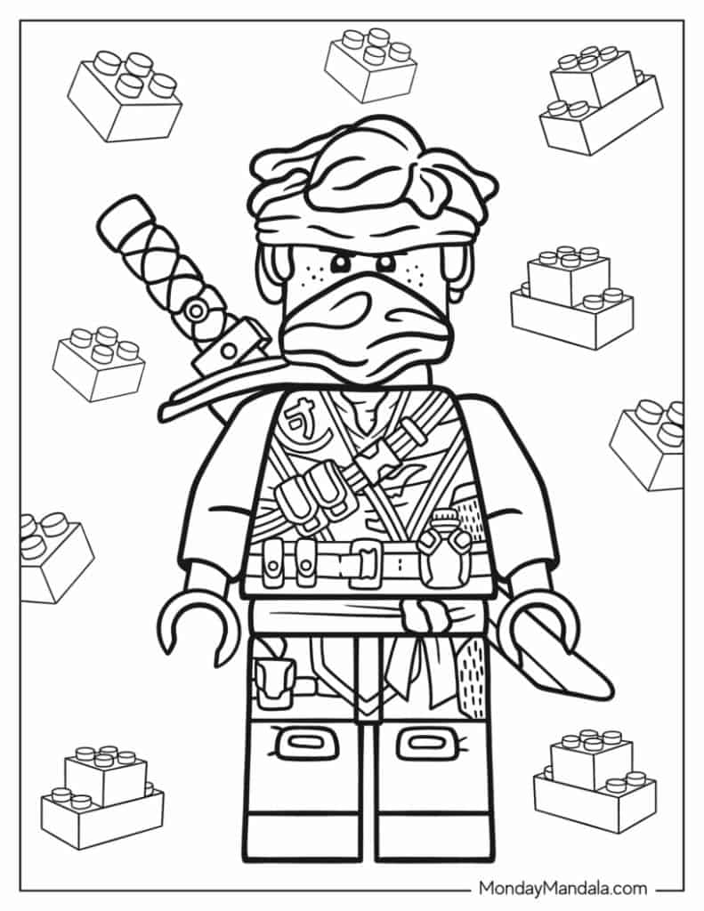 Lego ninjago coloring pages free pdf printables