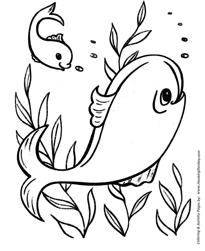 Easy coloring pages free printable ocean fish easy coloring activity pages for prek and primary kids