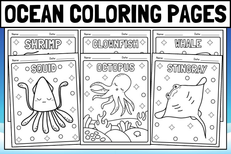 Ocean animals coloring pages sea animals coloring pages