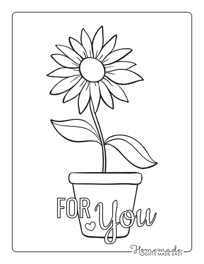 Free flower coloring pages for kids adults