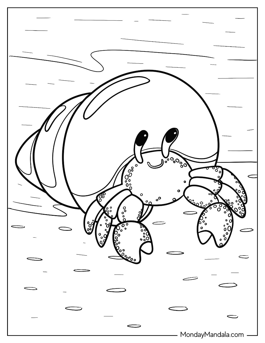 Crab coloring pages free pdf printables