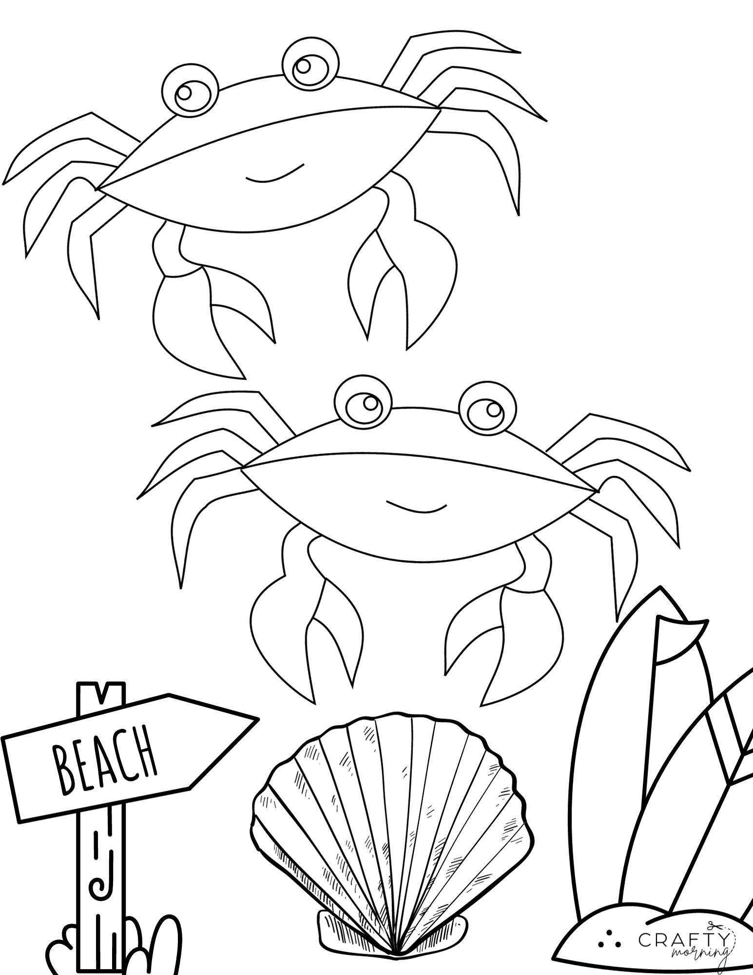 How to draw a crab easy