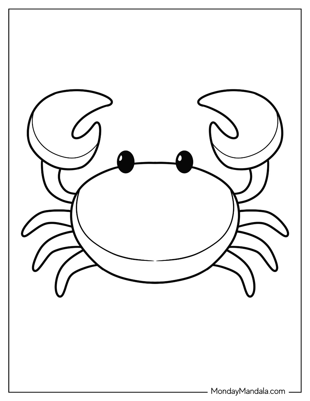 Crab coloring pages free pdf printables