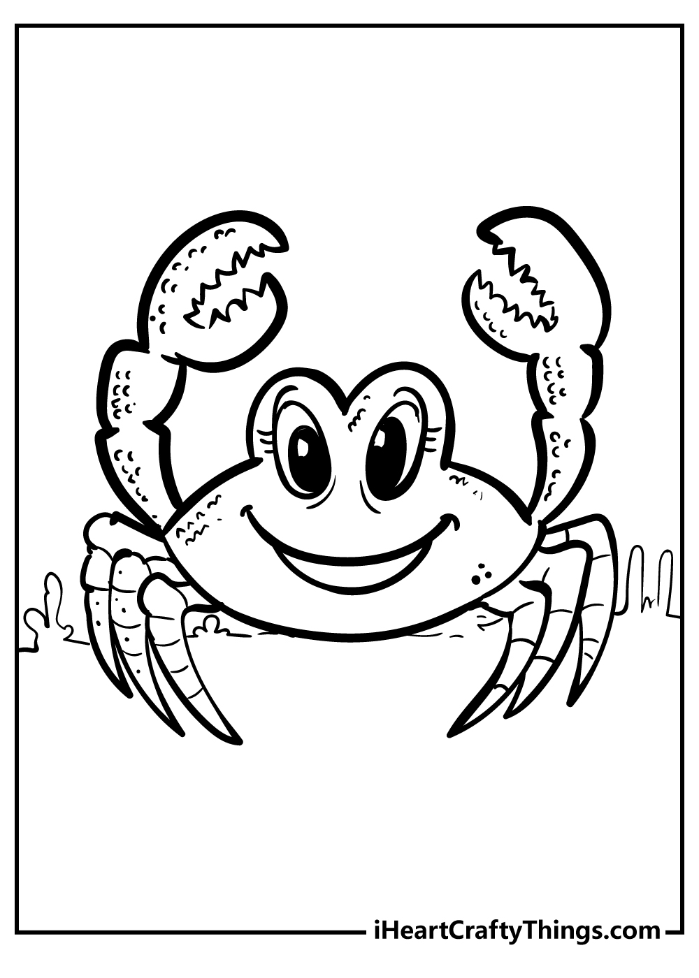 Crab coloring pages free printables