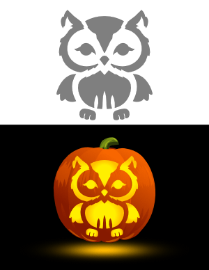 Printable cute owl pumpkin stencil pumpkin carving stencils templates pumpkin stencil halloween pumpkin carving stencils