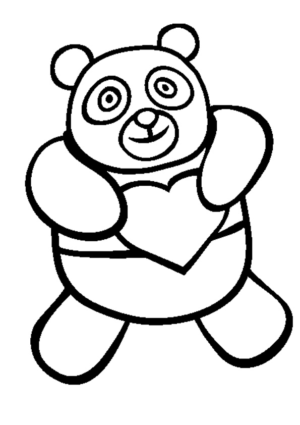 Coloring pages simple panda coloring pages for kids