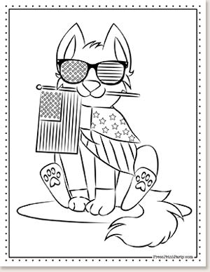 Free coloring pages of the american flag for kids