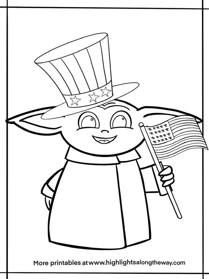 Patriotic coloring pages for kids