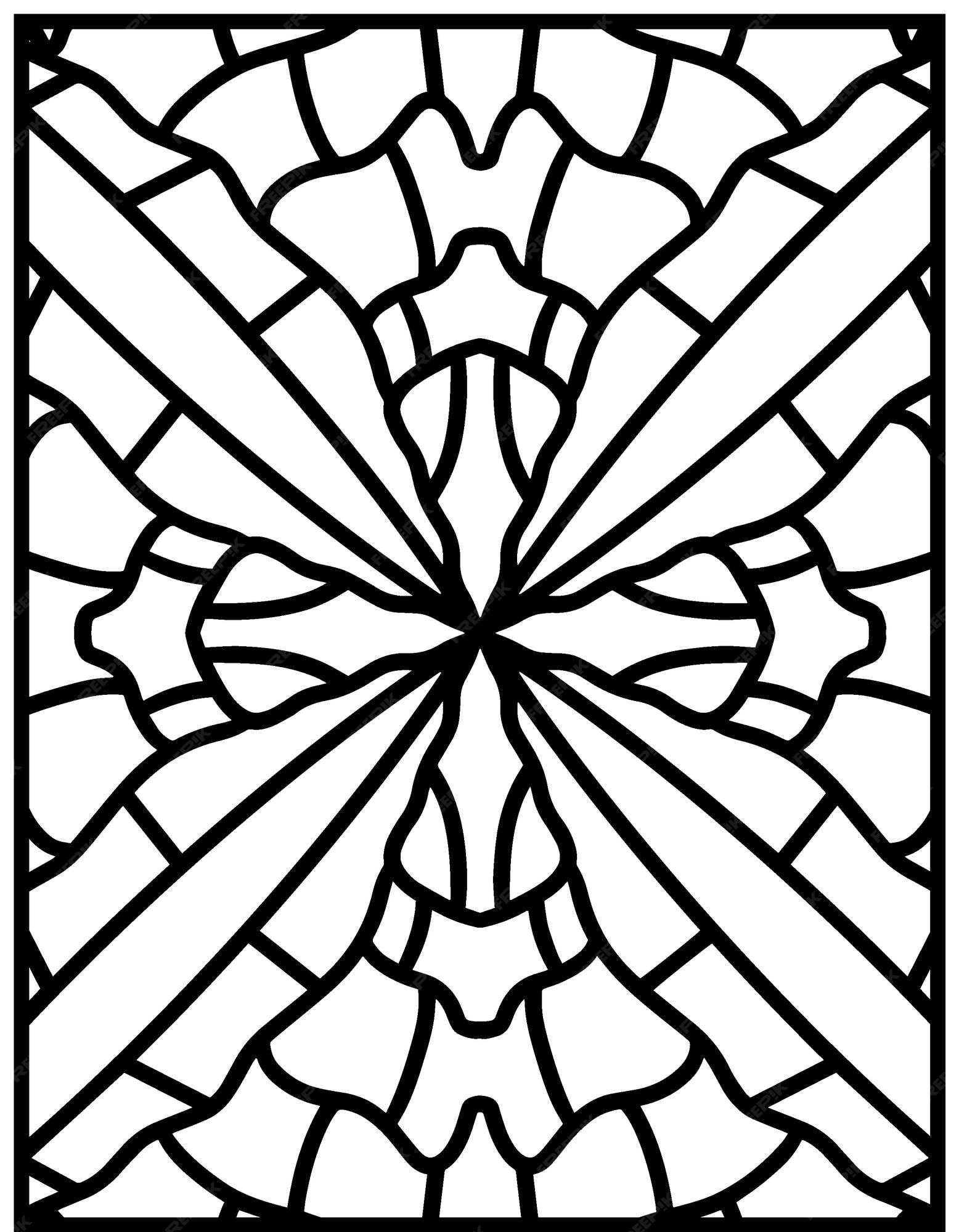 Premium vector simple mandala coloring page with easy and simple mandala patterns for kids or adults