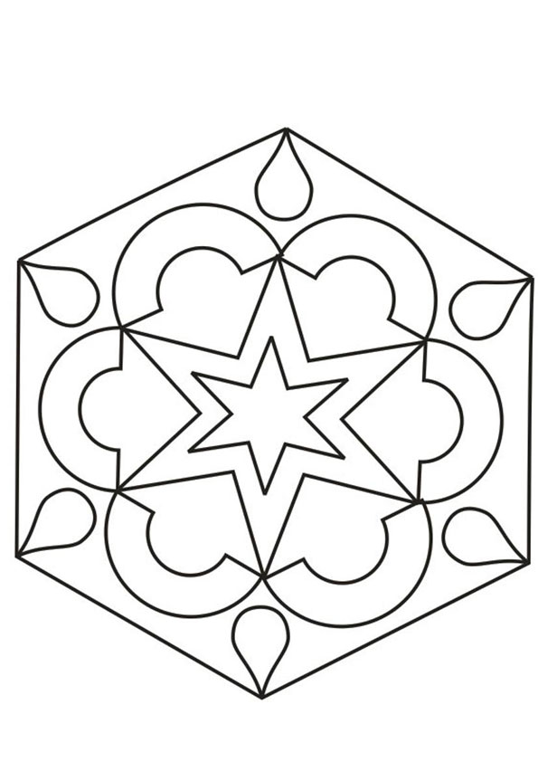 Coloring pages simple patterns coloring page