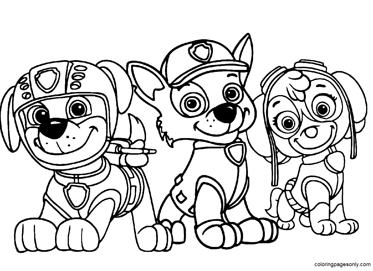 Skye paw patrol coloring pages printable for free download