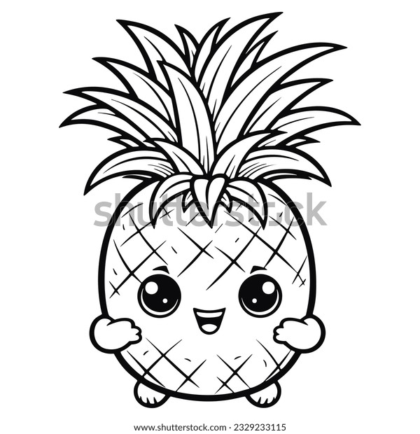 Pineapple coloring book images stock photos d objects vectors