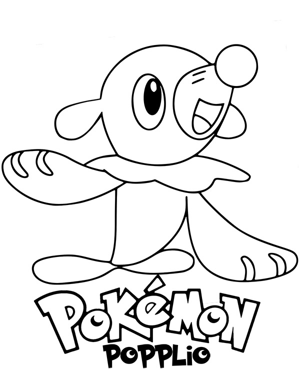 Simple coloring page pokemon