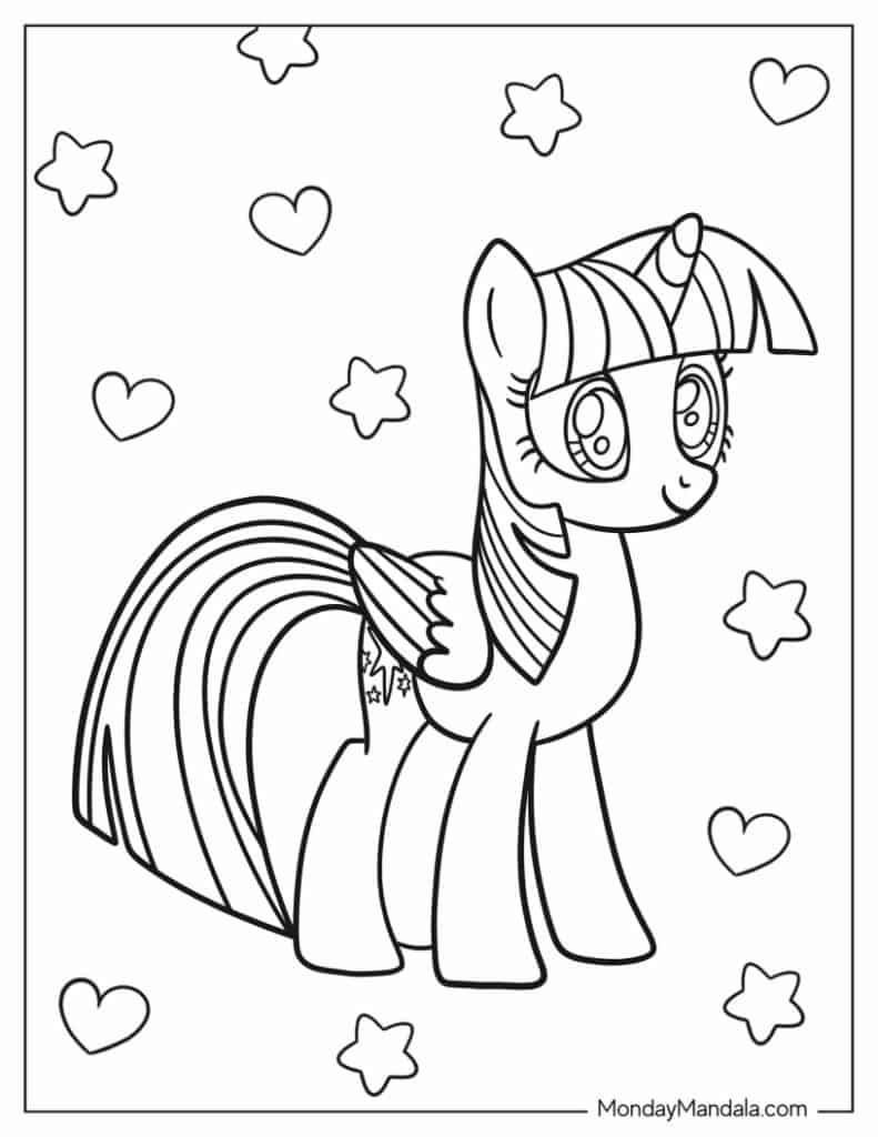 My little pony coloring pages free pdf printables